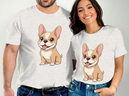 Cute French Bulldog Matching Couple T-Shirts
