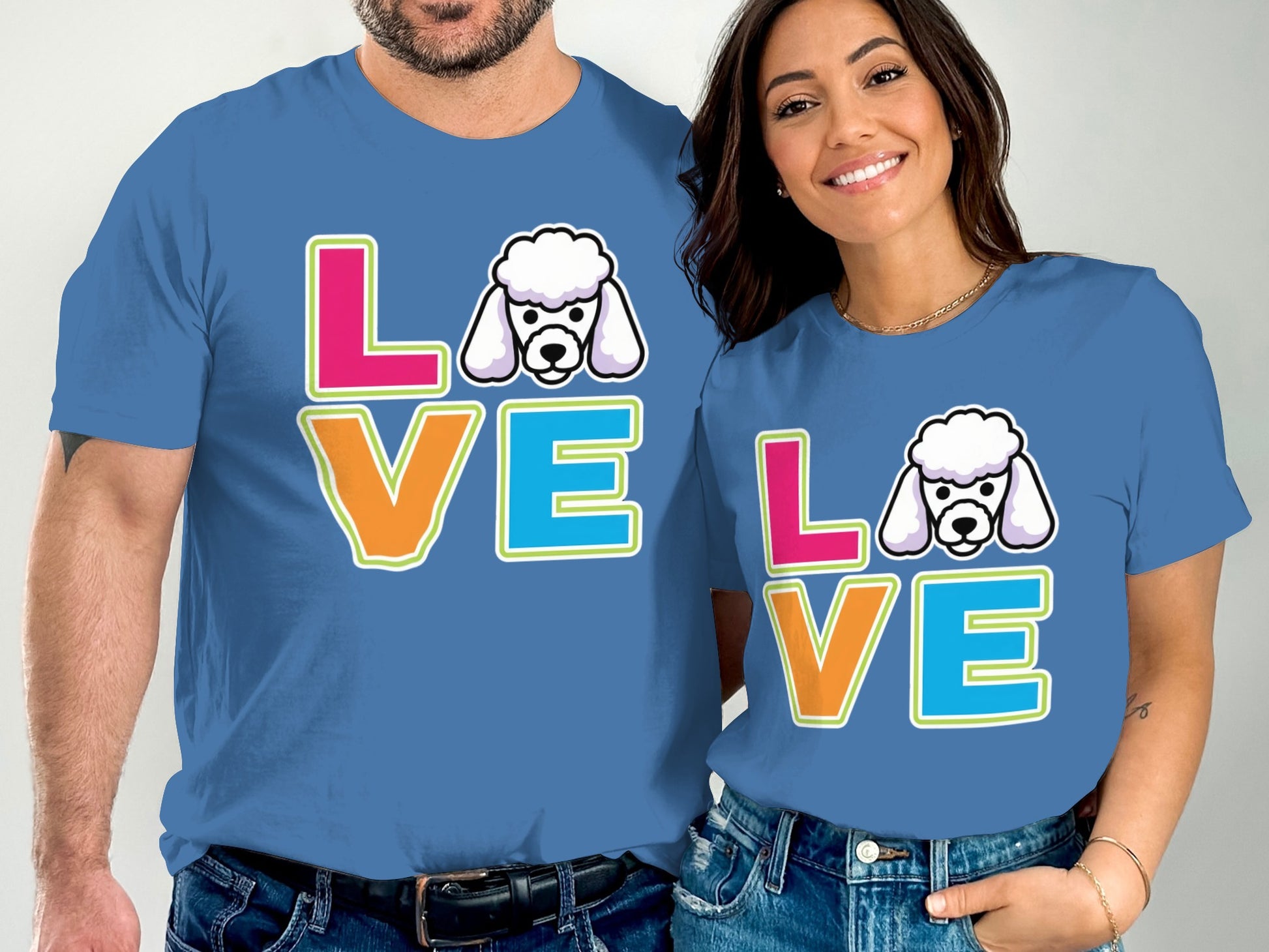 Love Poodle Graphic Shirt Unisex Apparel Product Type