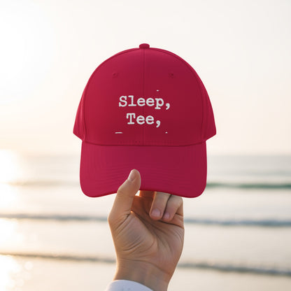 Sleep Tee Red Cap with Stylish Text