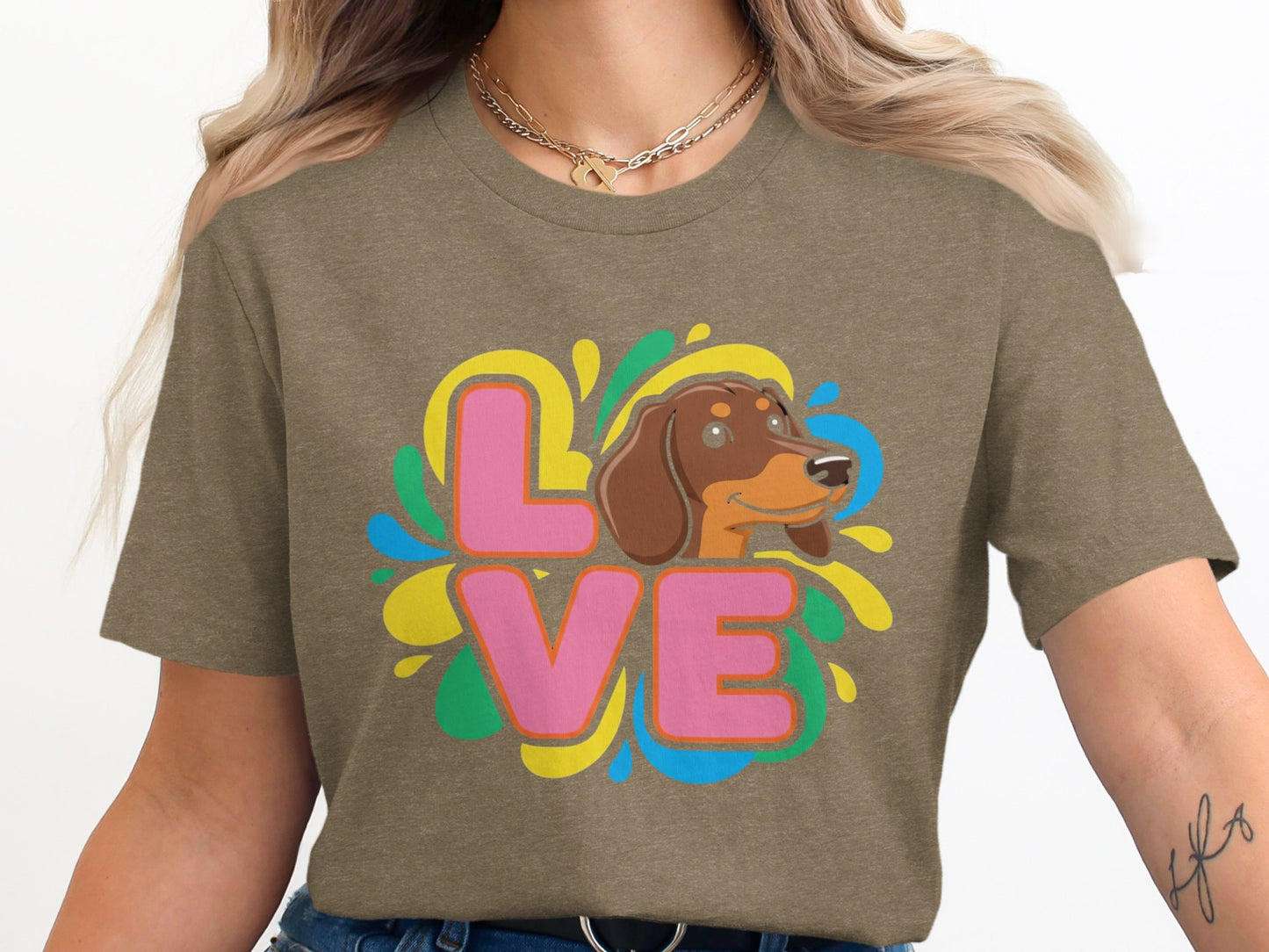 Love Dachshund Dog Graphic Women's T-shirt product type