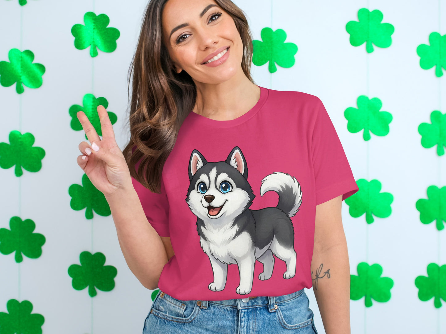 Cute Husky Puppy Graphic Tee for Dog Lovers