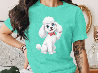 Cute Cartoon Poodle Graphic Tee for Pet Lovers