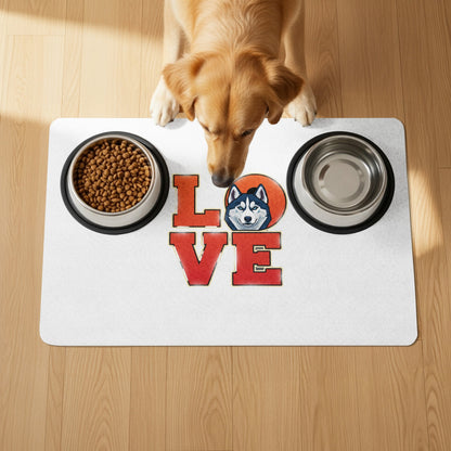 Love Husky Design Pet Feeding Mat product