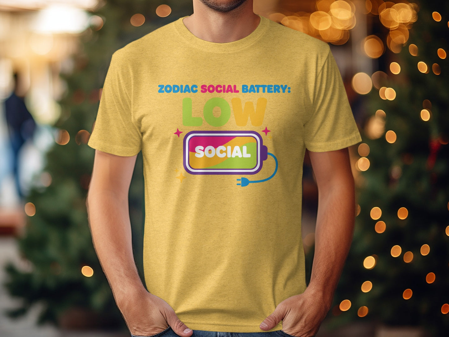 Zodiac Social Battery Low Social Funny T-Shirt