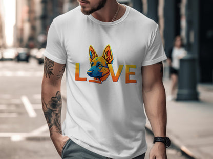 Love Colorful Dog Print Graphic T Shirt product type