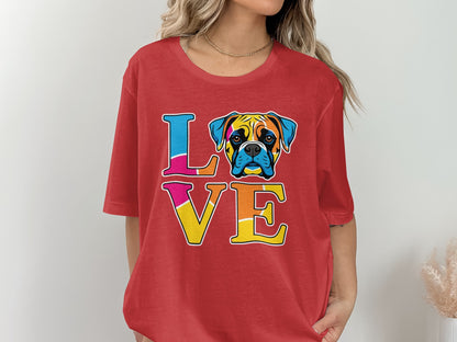 Colorful Love Graphic Tee with Dog Design product