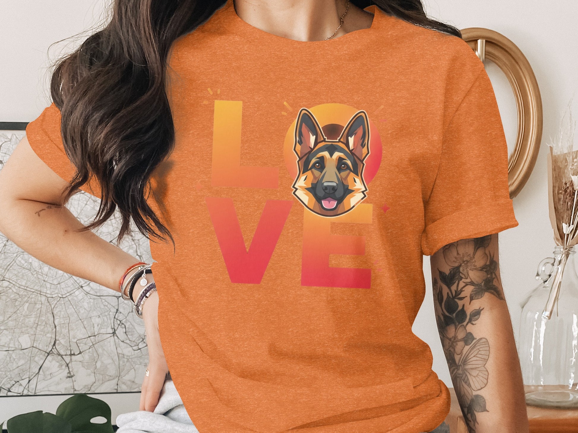 Love German Shepherd Graphic T-shirt product