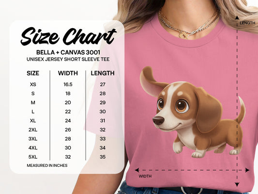 Cute Cartoon Dog Illustration Short Sleeve Tee