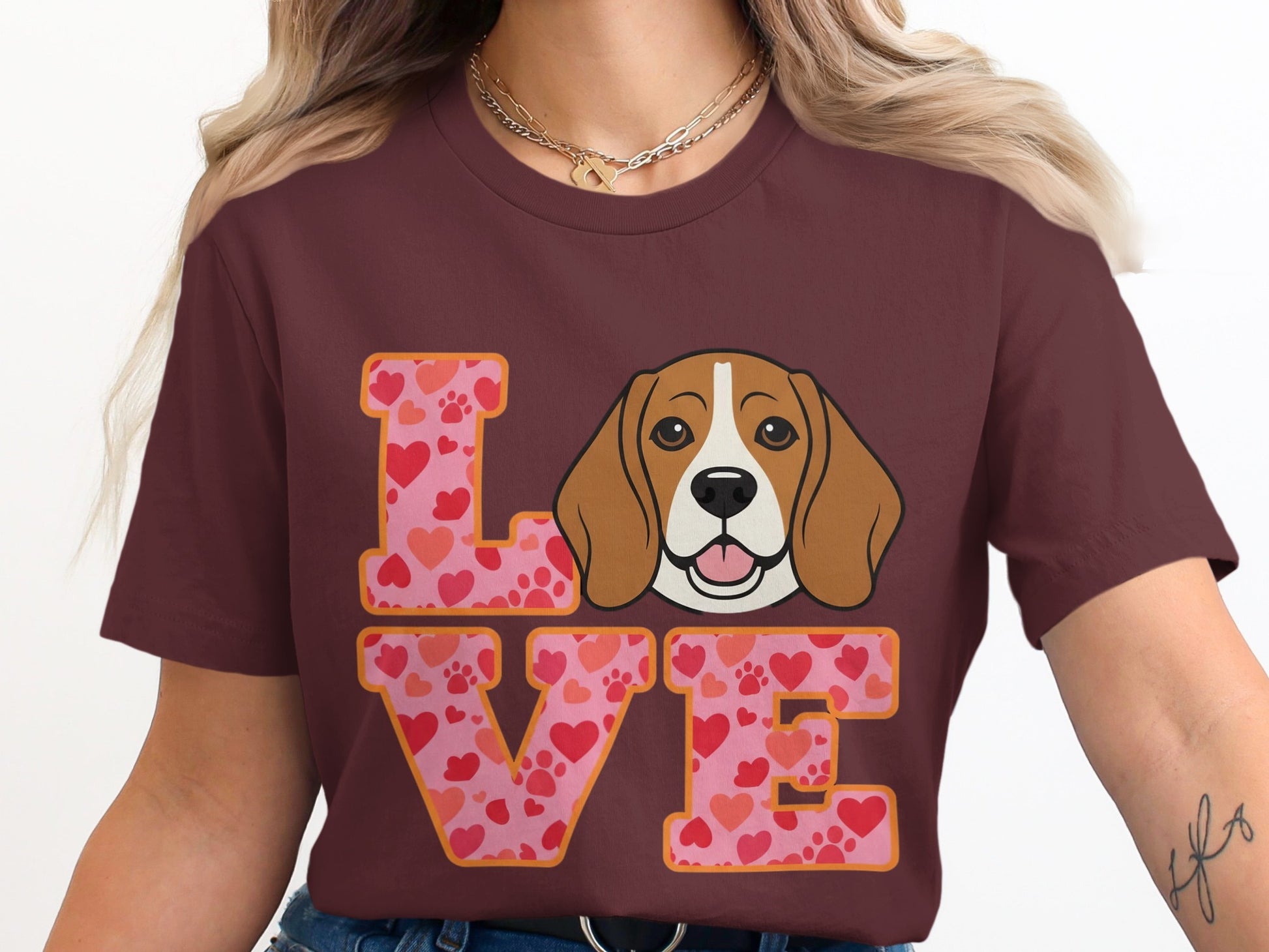 Love Beagle Graphic T-Shirt Fashionable Pet Lover product