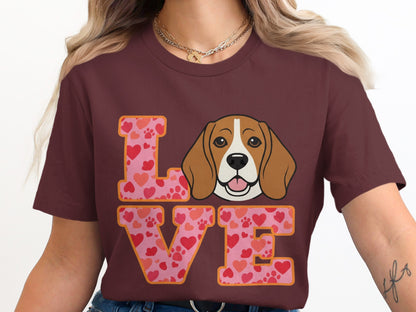 Love Beagle Graphic T-Shirt Fashionable Pet Lover product
